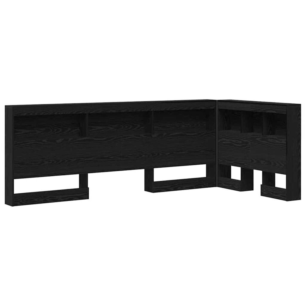 vidaXL Κεφαλάρι Αποθήκης με ράφι Μαύρη δρυς 75 cm Επεξεργασμένο ξύλο