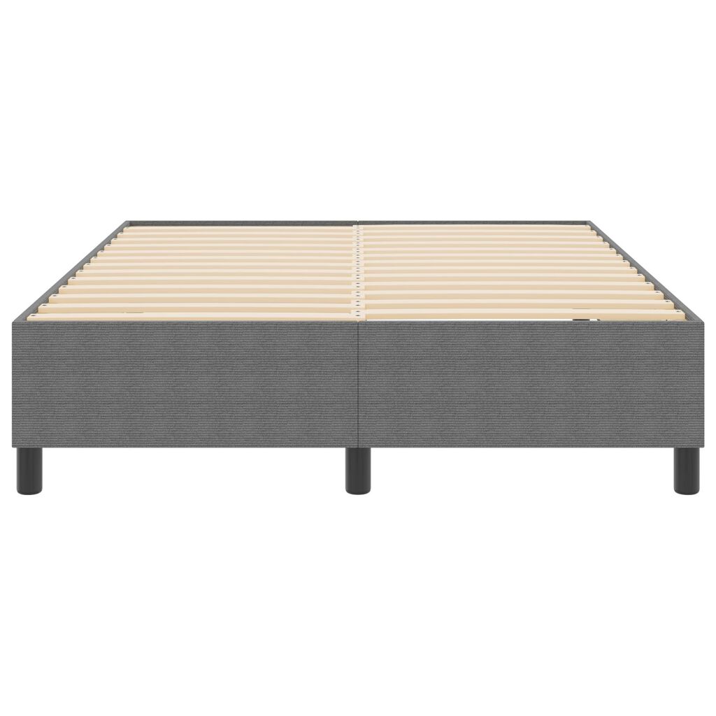 vidaXL Κρεβάτι με Μποξ Σπρινγκ Φως Γκρι 140x200 εκ. από Ψάθα