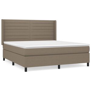 vidaXL &Kappa;&rho;&epsilon;&beta;ά&tau;&iota; Boxspring &mu;&epsilon; &Sigma;&tau;&rho;ώ&mu;&alpha; Taupe 180x200 &epsilon;&kappa;. &Upsilon;&phi;&alpha;&sigma;&mu;ά&tau;&iota;&nu;&omicron;