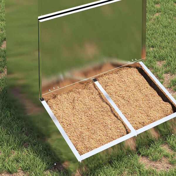 vidaXL Ταΐστρα Γουρουνιών Ασημί 55 x 51 x 91.5 εκ.