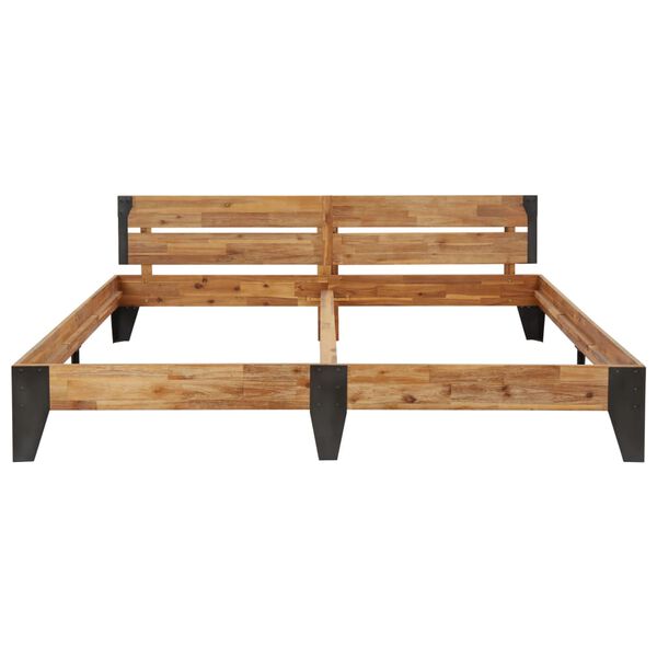 vidaXL Πλαίσιο Κρεβατιού 180 x 200 εκ. Μασίφ Ξύλο Ακακίας Βουρτσισμένο