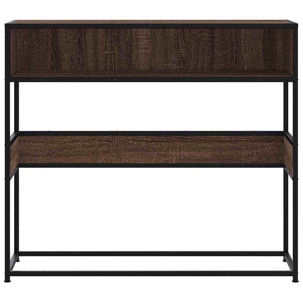 vidaXL Τραπέζι Κονσόλα Καφέ Δρυς 90x35x80 εκ. Επεξεργασμένο Ξύλο