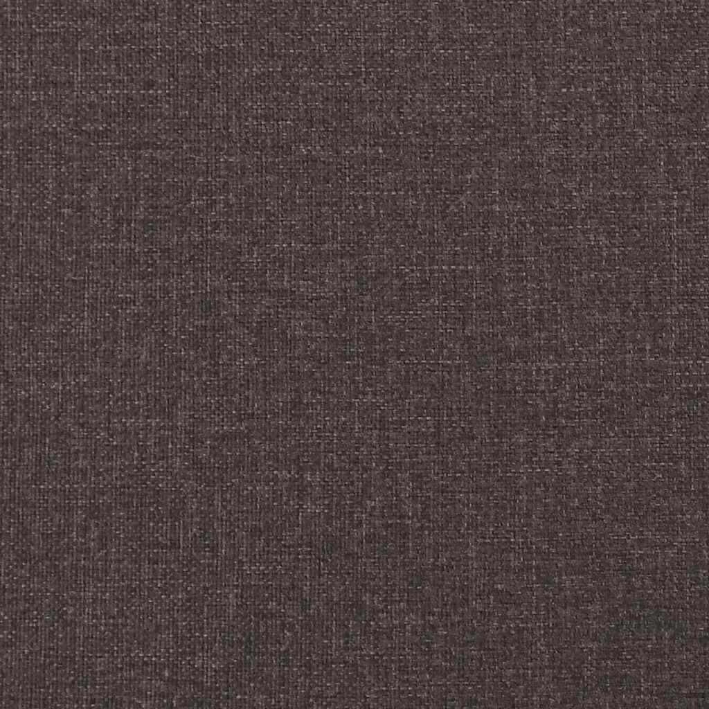vidaXL Κρεβάτι Boxspring με Στρώμα Σκούρο Καφέ 120x190 εκ Υφασμάτινο