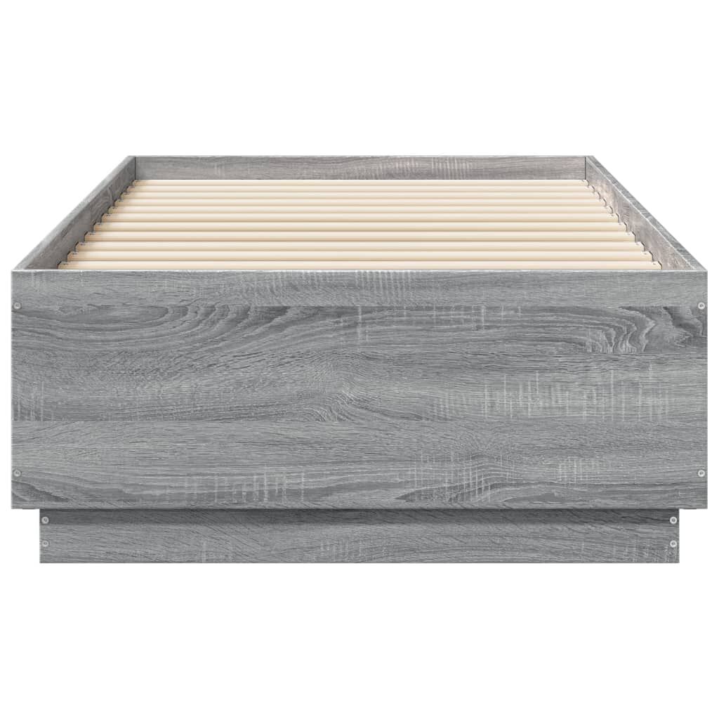 vidaXL Πλαίσιο Κρεβατιού Γκρι Sonoma 75x190 εκ. Επεξεργασμένο Ξύλο