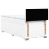 vidaXL Κρεβάτι Boxspring με Στρώμα Λευκό 90x200εκ. από Συνθετικό Δέρμα