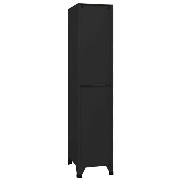 vidaXL Φοριαμός Μαύρος 38 x 45 x 180 εκ. Ατσάλινος