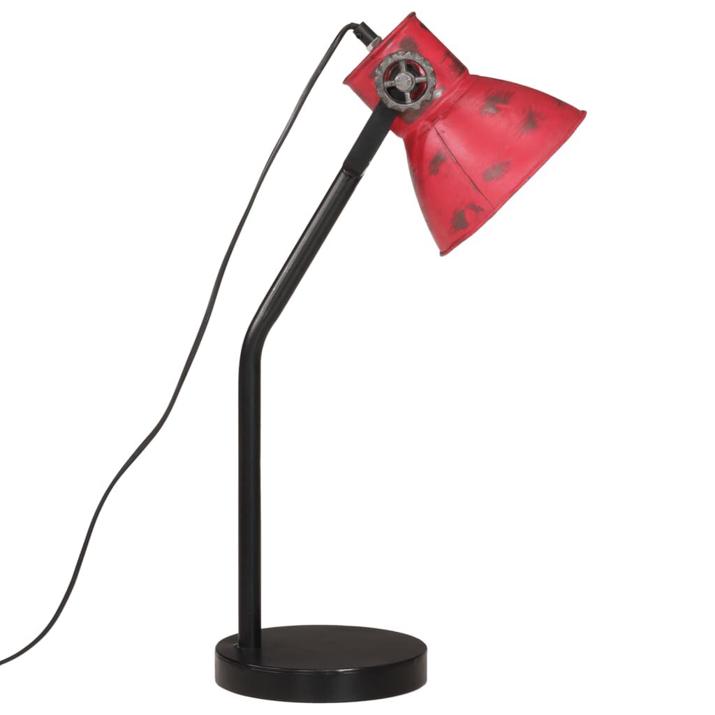 vidaXL Φωτιστικό Γραφείου 25 W Αντικέ Κόκκινο 17x17x60 εκ. Ε27
