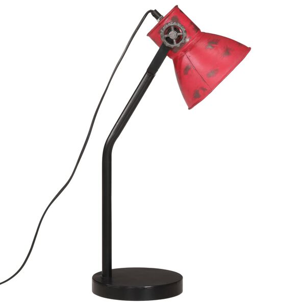vidaXL Φωτιστικό Γραφείου 25 W Αντικέ Κόκκινο 17x17x60 εκ. Ε27