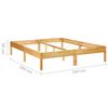 vidaXL Πλαίσιο Κρεβατιού 180 x 200 εκ. από Μασίφ Ξύλο Δρυός