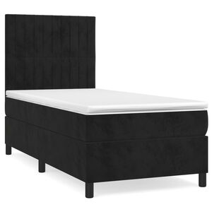 vidaXL &Kappa;&rho;&epsilon;&beta;ά&tau;&iota; Boxspring &mu;&epsilon; &Sigma;&tau;&rho;ώ&mu;&alpha; &Mu;&alpha;ύ&rho;&omicron; 90x190 &epsilon;&kappa;. &Beta;&epsilon;&lambda;&omicron;ύ&delta;&iota;&nu;&omicron;