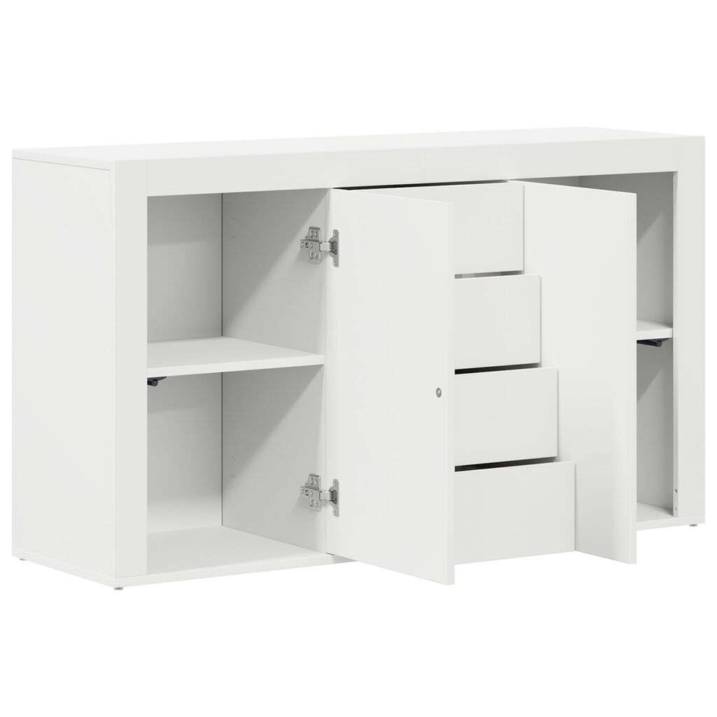 vidaXL Λευκό Πλαϊνό Γραφείο Λευκό Ξύλο 120 x 36 x 69 εκ. Αποθήκευση