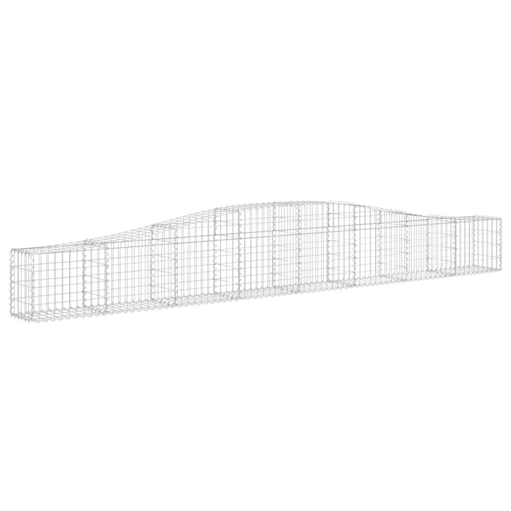 vidaXL Συρματοκιβώτια Τοξωτά 7 τεμ. 400x30x40/60 εκ. Γαλβαν. Ατσάλι