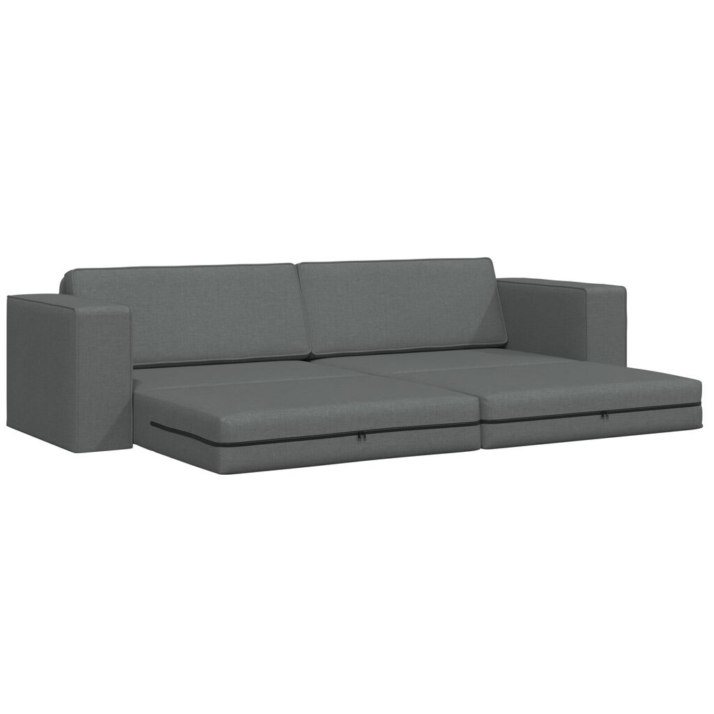 vidaXL Καναπέ-Κρεβάτι Σκούρο Γκρι 245 x 78 x 77 εκ. ύφασμα