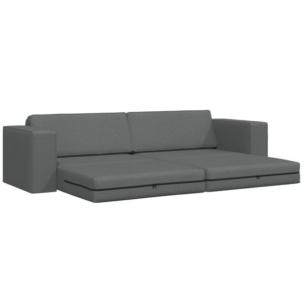 vidaXL Καναπέ-Κρεβάτι Σκούρο Γκρι 245 x 78 x 77 εκ. ύφασμα