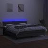 vidaXL &Kappa;&rho;&epsilon;&beta;ά&tau;&iota; Boxspring &mu;&epsilon; &Sigma;&tau;&rho;ώ&mu;&alpha; & LED &Sigma;&kappa;.&Gamma;&kappa;&rho;&iota; 180x200 &epsilon;&kappa; &Upsilon;&phi;&alpha;&sigma;&mu;ά&tau;&iota;&nu;&omicron;