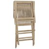 vidaXL Καρέκλες Κήπου Πτυσσόμενες 2 τεμ. Γκρι 56x61x89 εκ. Μασίφ Teak