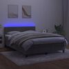 vidaXL &Kappa;&rho;&epsilon;&beta;ά&tau;&iota; Boxspring &mu;&epsilon; &Sigma;&tau;&rho;ώ&mu;&alpha; & LED &Alpha;&nu;.&Gamma;&kappa;&rho;&iota; 140x200 &epsilon;&kappa;. &Beta;&epsilon;&lambda;&omicron;ύ&delta;&iota;&nu;&omicron;