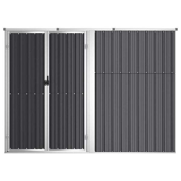 vidaXL Αποθήκη Εργαλείων Κήπου Ανθρακί 225x89x161 εκ. Γαλβαν. Ατσάλι
