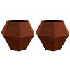 vidaXL &Gamma;&lambda;ά&sigma;&tau;&rho;&alpha; 2 pcs &Sigma;&kappa; rusty 100 x 100 x 80 &epsilon;&kappa;