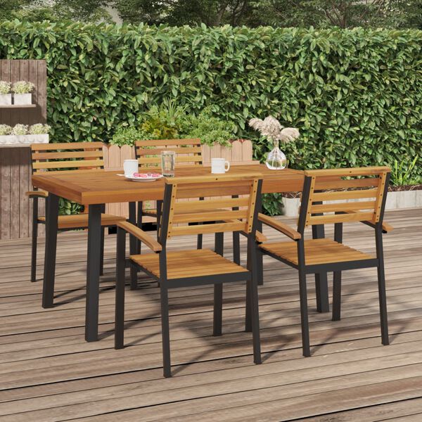 vidaXL Τραπέζι Κήπου 150 x 90 x 75 εκ. από Μασίφ Ξύλο Ακακίας