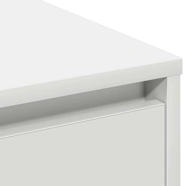 vidaXL Κομοδίνο με ράφι Λευκό 71 x 34.5 x 75 εκ. Επεξεργασμένο ξύλο