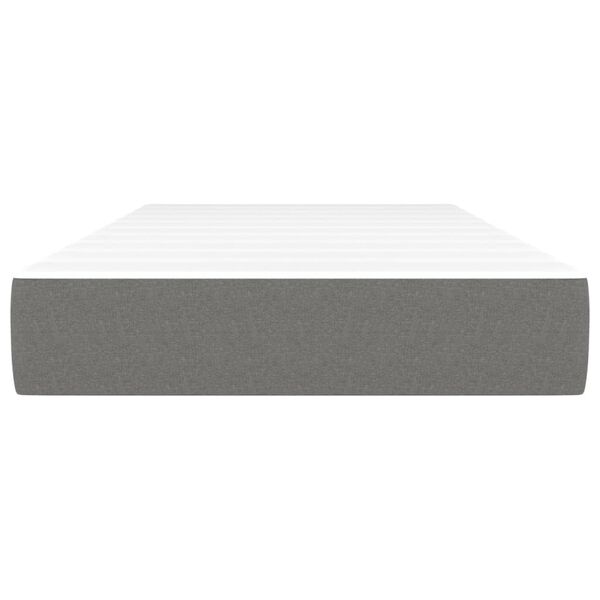 vidaXL Στρώμα με Pocket Springs Σκούρο Γκρι 90x190x20 εκ. Υφασμάτινο