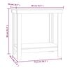 vidaXL Πάγκος Εργασίας Μελί Καφέ 80x50x80 εκ. Μασίφ Ξύλο Πεύκο