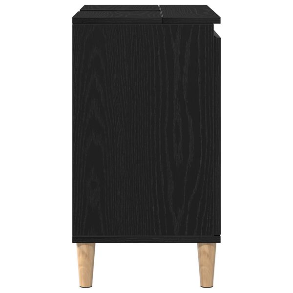vidaXL Ντουλάπι νιπτήρα Μαύρη δρυς 58 x 33 x 60 εκ. Επεξεργασμένο ξύλο