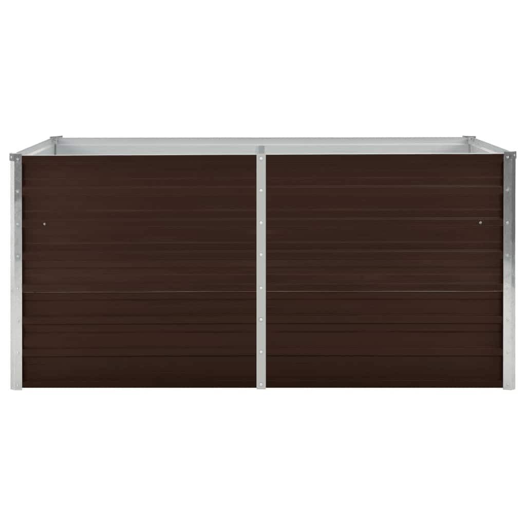 vidaXL Ζαρντινιέρα Ψηλή Καφέ 160 x 80 x 77 εκ. από Γαλβανισμένο Χάλυβα
