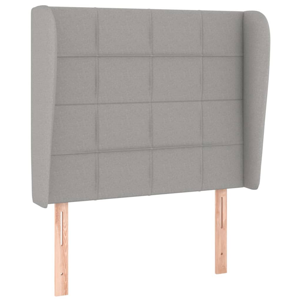 vidaXL Κρεβάτι Boxspring με Στρώμα Ανοιχτό Γκρι 100x200 εκ. Υφασμάτινο