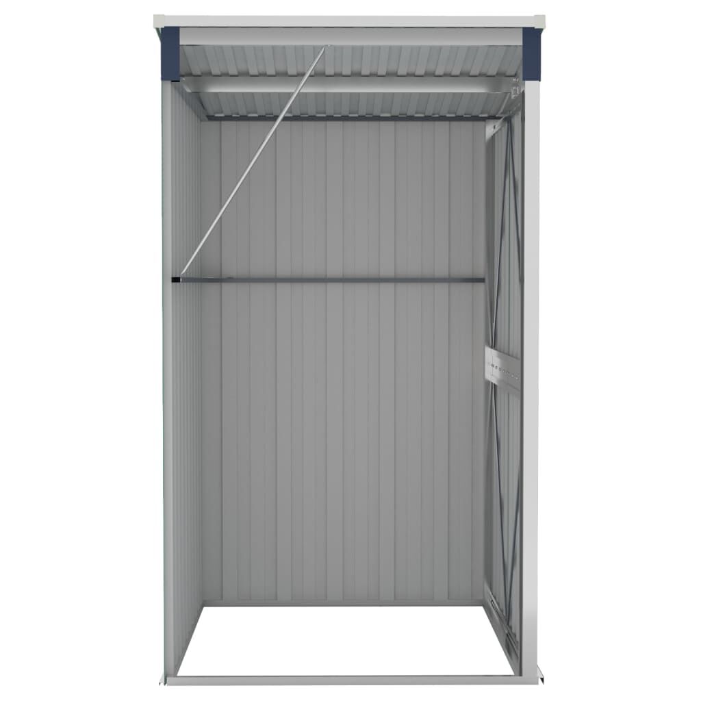 vidaXL Αποθήκη Κήπου Επιτοίχια Ανθρακί 118 x 100 x 178 εκ. από Ατσάλι