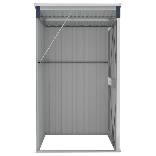 vidaXL Αποθήκη Κήπου Επιτοίχια Ανθρακί 118 x 100 x 178 εκ. από Ατσάλι