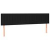 vidaXL Κρεβάτι Boxspring με Στρώμα & LED Μαύρο 160x200 εκ. Υφασμάτινο