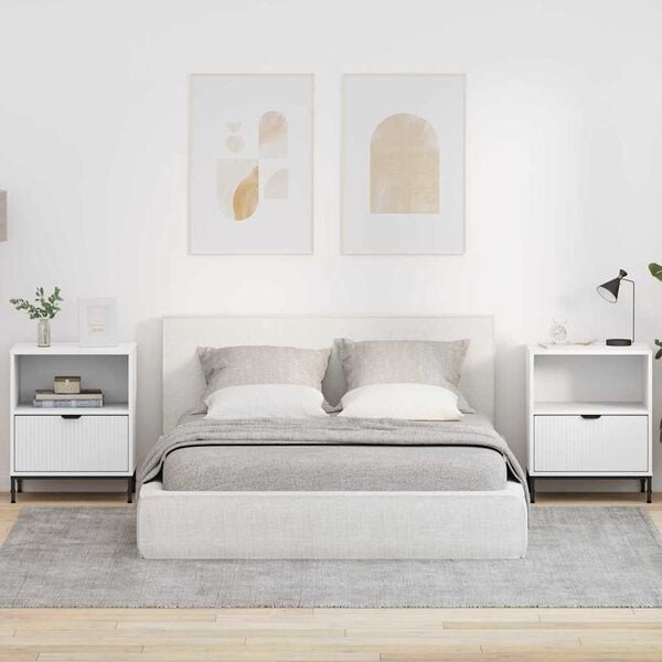 vidaXL &Kappa;&omicron;&mu;&omicron;&delta;ί&nu;&omicron; 2 pcs &Lambda;&epsilon;&upsilon;&kappa;ό 49 x 36 x 61 &epsilon;&kappa; &Epsilon;&pi;&epsilon;&xi;&epsilon;&rho;&gamma;&alpha;&sigma;&mu;έ&nu;&omicron; &xi;ύ&lambda;&omicron;