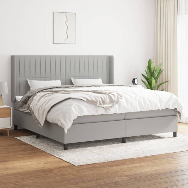 vidaXL &Kappa;&rho;&epsilon;&beta;ά&tau;&iota; Boxspring &mu;&epsilon; &Sigma;&tau;&rho;ώ&mu;&alpha; &Alpha;&nu;&omicron;&iota;&chi;&tau;ό &Gamma;&kappa;&rho;&iota; 200x200 &epsilon;&kappa;. &Upsilon;&phi;&alpha;&sigma;&mu;ά&tau;&iota;&nu;&omicron;