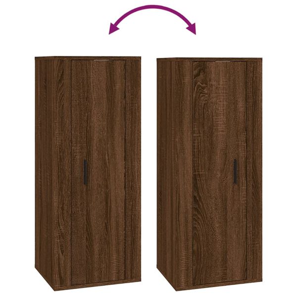 vidaXL Έπιπλο Τηλεόρασης Επιτοίχιο Καφέ Δρυς 40x34,5x100 εκ.