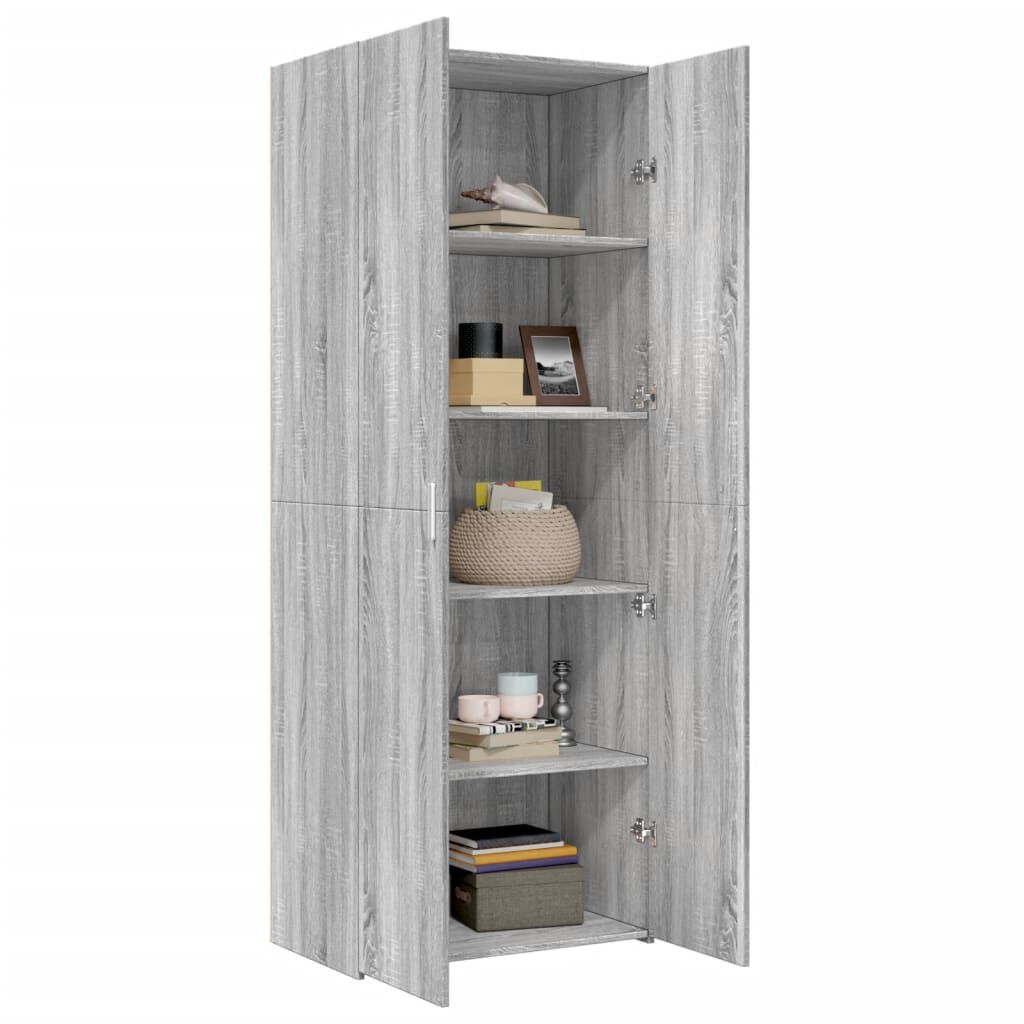 vidaXL Ντουλάπι Γκρι Sonoma 70x42,5x185 εκ. από Επεξεργασμένο Ξύλο