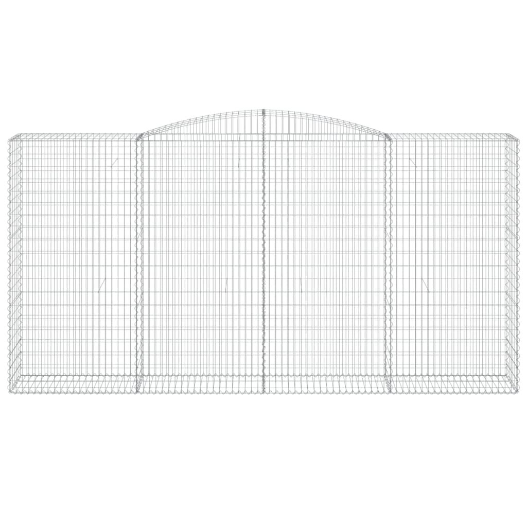 vidaXL Συρματοκιβώτια Τοξωτά 9 τεμ. 400x50x200/220 εκ. Γαλβαν. Ατσάλι