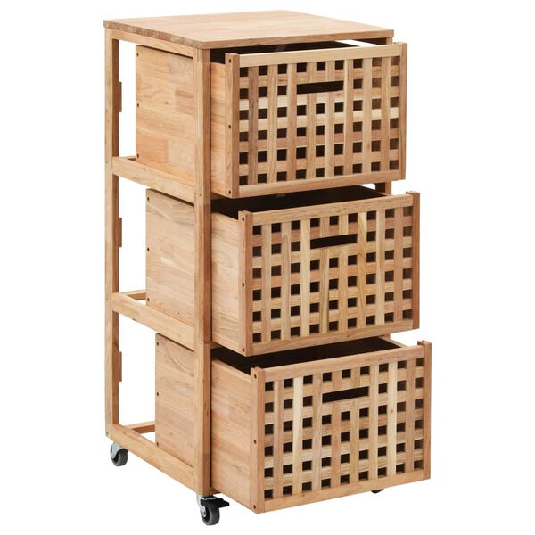 vidaXL Ντουλάπι Μπάνιου 41 x 41 x 91 εκ. από Μασίφ Ξύλο Καρυδιάς