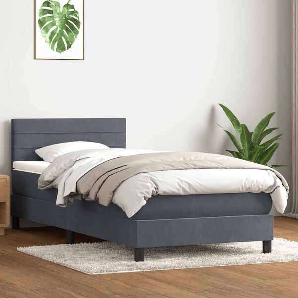 vidaXL Box Spring &Kappa;&rho;&epsilon;&beta;ά&tau;&iota; &mu;&epsilon; &sigma;&tau;&rho;ώ&mu;&alpha; &Sigma;&kappa;&omicron;ύ&rho;&omicron; &gamma;&kappa;&rho;&iota; 80x210 &epsilon;&kappa;. &Beta;&epsilon;&lambda;&omicron;ύ&delta;&iota;&nu;&omicron;