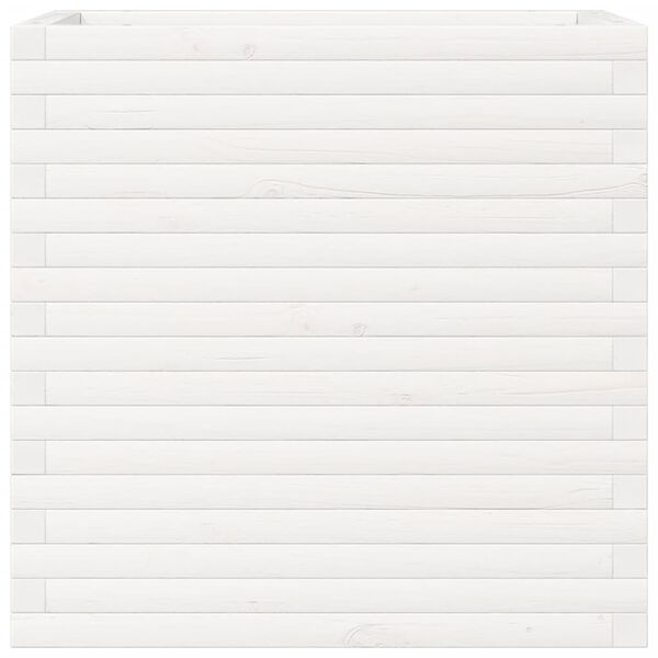 vidaXL Ζαρντινιέρα Κήπου Λευκή 70x40x68,5 εκ. από Μασίφ Ξύλο Πεύκου