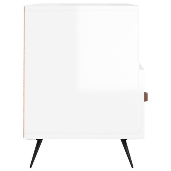 vidaXL Έπιπλο Τηλεόρασης Γυαλ. Λευκό 80x36x50 εκ. Επεξεργασμένο Ξύλο