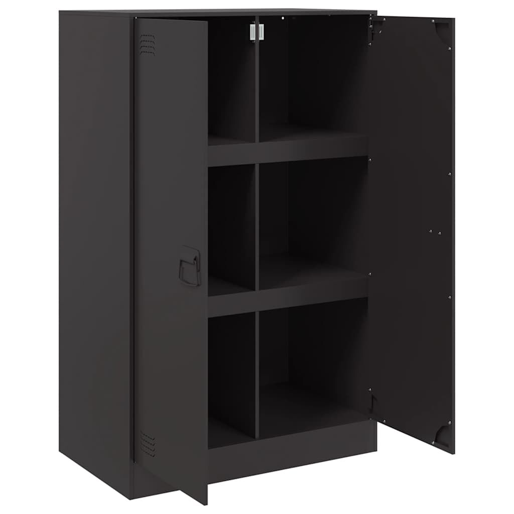 vidaXL Ντουλάπι Μαύρο 67x39x107 εκ. από Ατσάλι