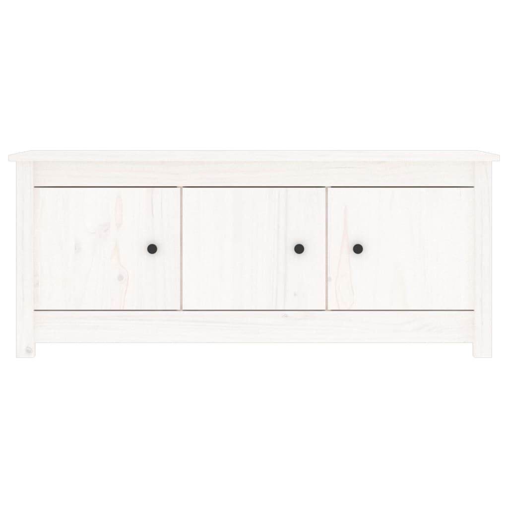 vidaXL Παπουτσοθήκη Λευκή 110 x 38 x 45,5 εκ. από Μασίφ Ξύλο Πεύκου
