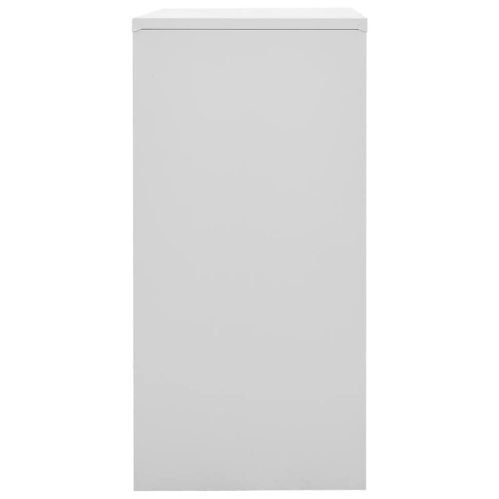 vidaXL Φοριαμοί 2 τεμ. Ανοιχτό Γκρι/Κόκκινο 90x45x92,5 εκ. Ατσάλινοι