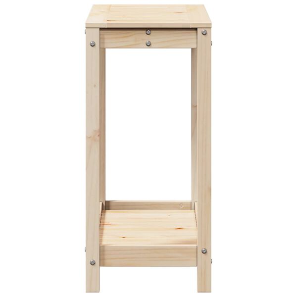 vidaXL Τραπέζι Κηπουρικής με Ράφι 82,5 x 35 x 75 εκ. Μασίφ Ξύλο Πεύκου