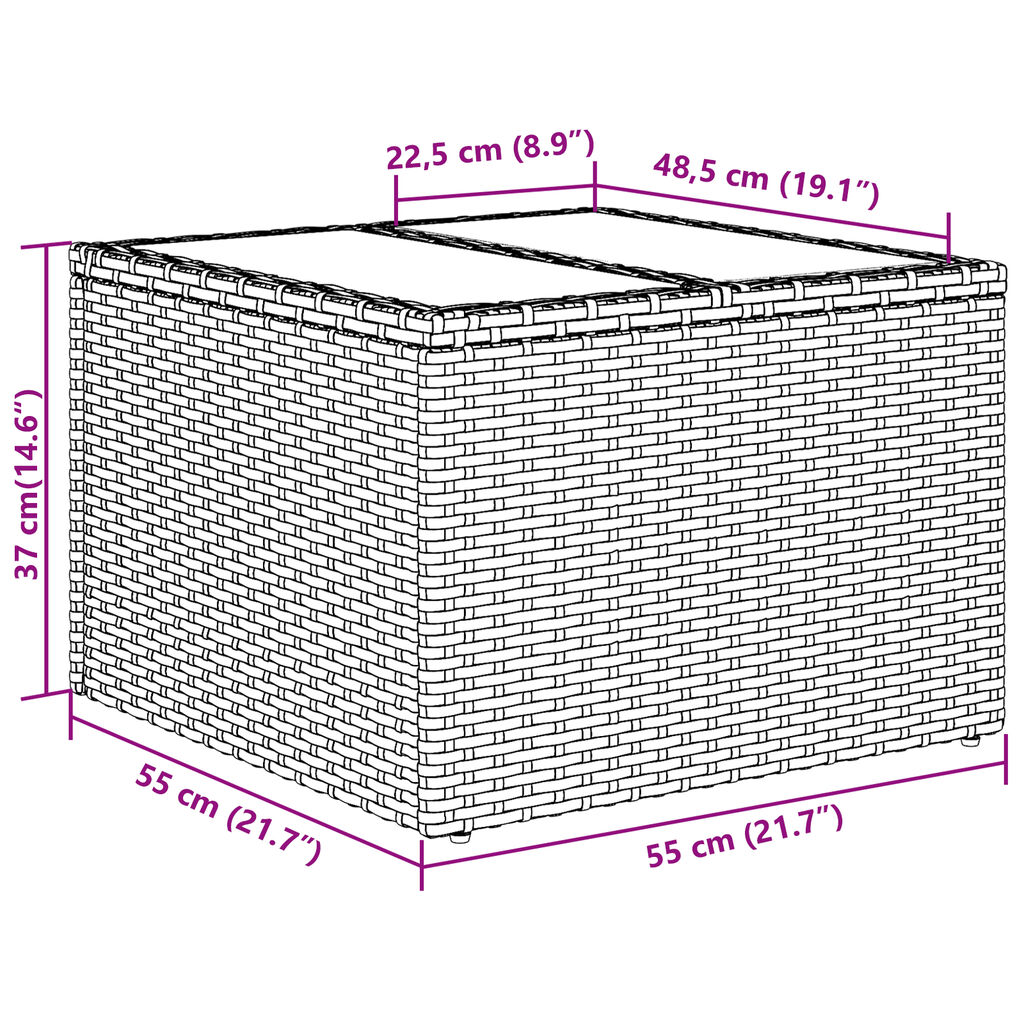 vidaXL Σετ Καναπέ Κήπου 8 pcs μπεζ και κρεμ 287 x 122 x 85 εκ