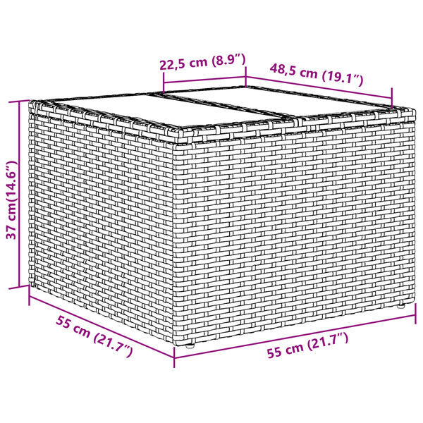 vidaXL Σετ Καναπέ Κήπου 8 pcs μπεζ και κρεμ 287 x 122 x 85 εκ