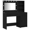 vidaXL Τραπέζι περιποίησης με συρτάρι 2 pcs Μαύρο 78.5 x 41 x 135 εκ
