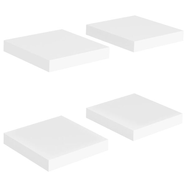 vidaXL Ράφια Τοίχου 4 τεμ. Άσπρα 23x23,5x3,8 εκ. MDF